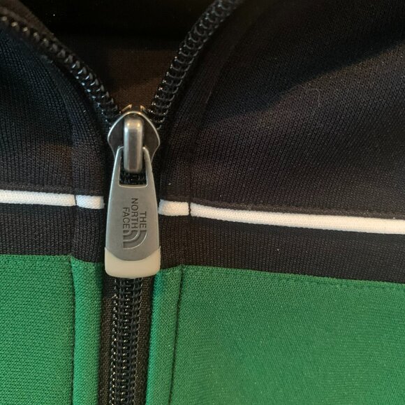 The North Face A5 Women's Full Zip Black w Green and White Track Jacket Size M - Picture 3 of 6